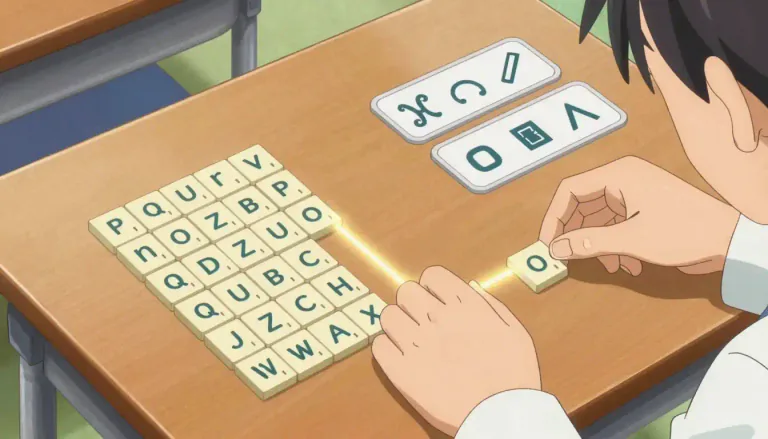 Visual representation of "alphabetic" - related to the system of representing language with written symbols in a set order
