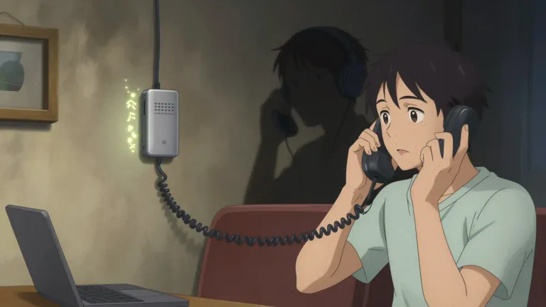 Visual representation of "wiretap" - The act of secretly listening to a telephone conversation without the consent of the person being monitored.
