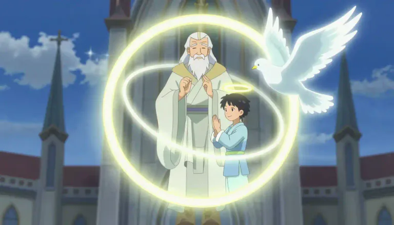 Visual representation of "trinitarianism" - A theological doctrine in Christianity that describes God as one being in three persons: the Father, the Son, and the Holy Spirit.