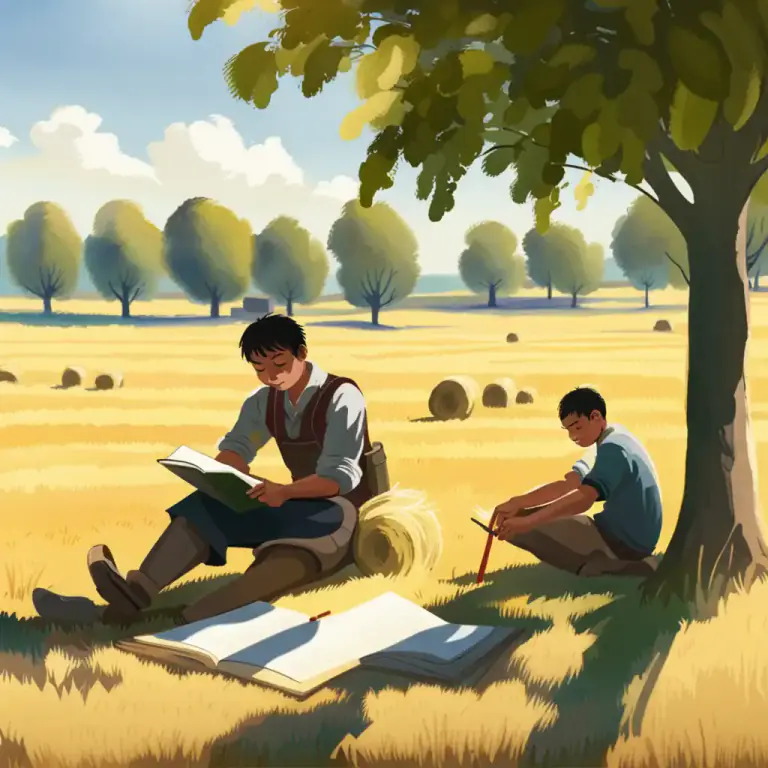 Visual representation of "make hay while the sun shines" - Take advantage of the chance to do something while conditions are good.