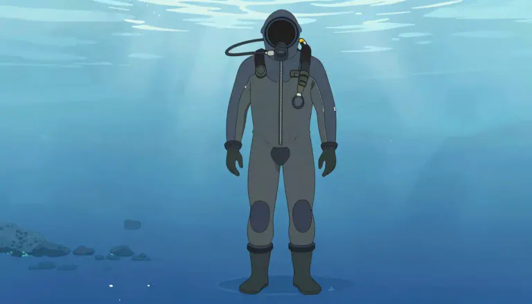 Visual representation of "drysuit" - A drysuit is a type of waterproof suit that covers the entire body and is used in cold water activities to prevent water from getting in.