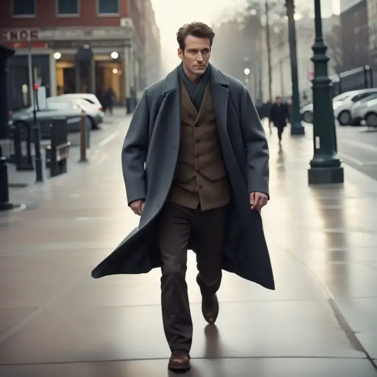 Visual representation of "shrug away" - To physically move away or distance oneself from someone or something, like shrugging off a jacket