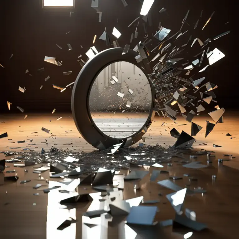 Visual representation of "splinter" - To break something into small, thin, sharp pieces