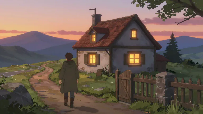Visual representation of "return" - To go or come back to a place you were before.