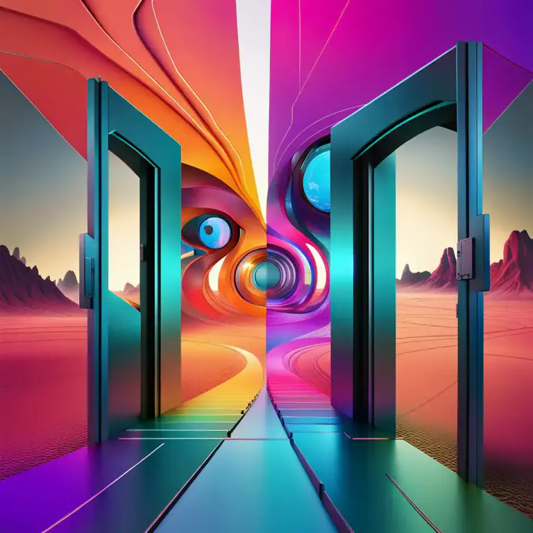 Visual representation of "vista" - A mental view or prospect of something in the future.