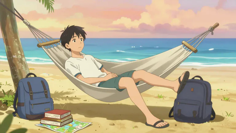 Visual representation of "vac" - A time when someone takes a break from work or school to relax or travel.