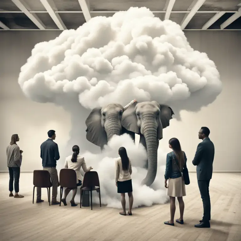 Visual representation of "elephant" - Elephant is also a symbol for something very big or important.