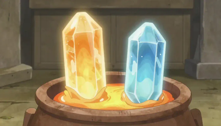 Visual representation of "eutectic" - A eutectic mixture is a mixture of substances that melts and solidifies at a single temperature, lower than the melting points of the individual substances.