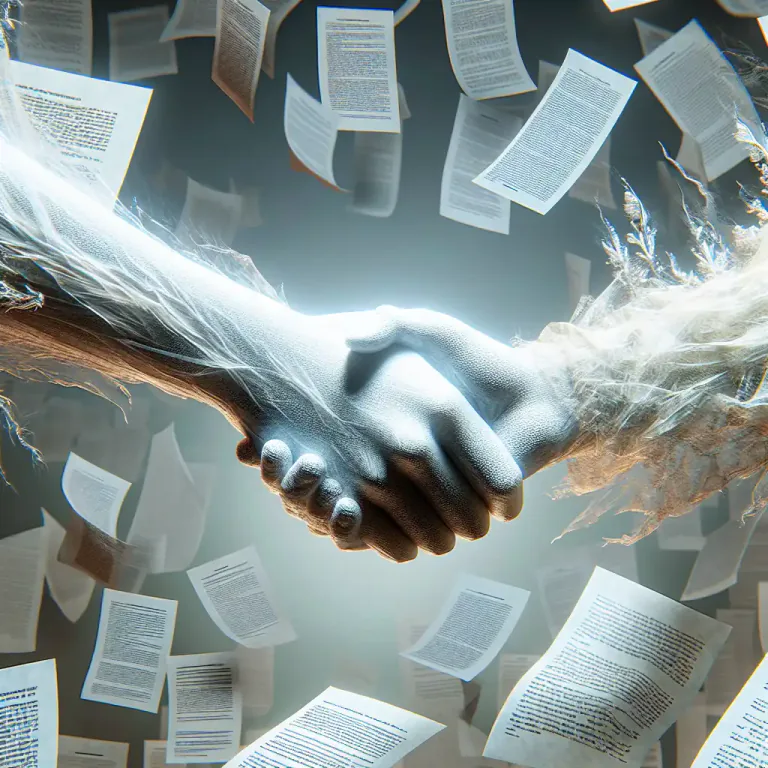 Visual representation of "paper" - Existing only in theory and not in reality, made just to fulfill a legal or bureaucratic requirement.