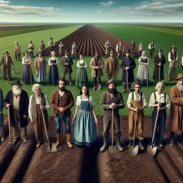 Visual representation of "agrarian" - Belonging to or advocating the movement for equal distribution of lands.