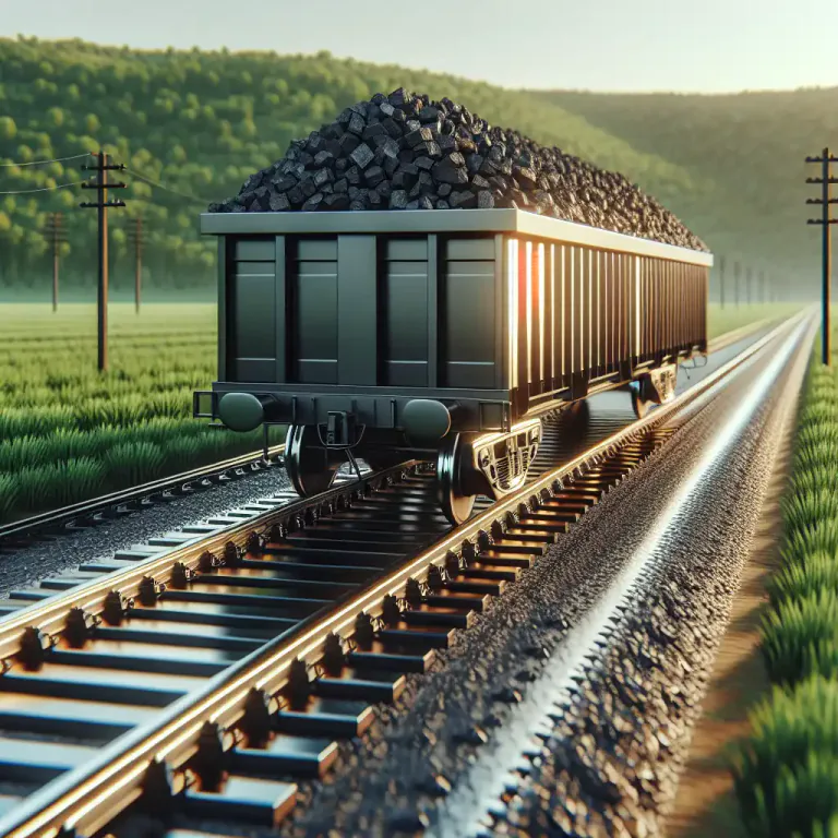 Visual representation of "gondola" - An open flat-bottomed freight car with low sides, used on railroads.