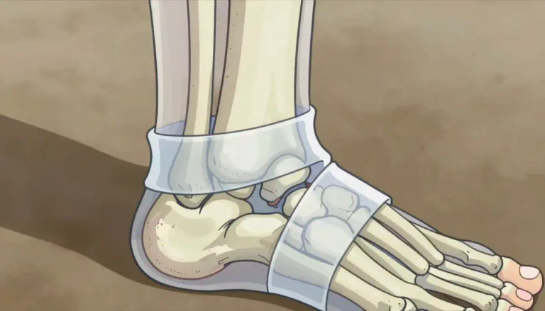 Visual representation of "retinaculum" - A band of connective tissue that holds tendons in place at a joint.
