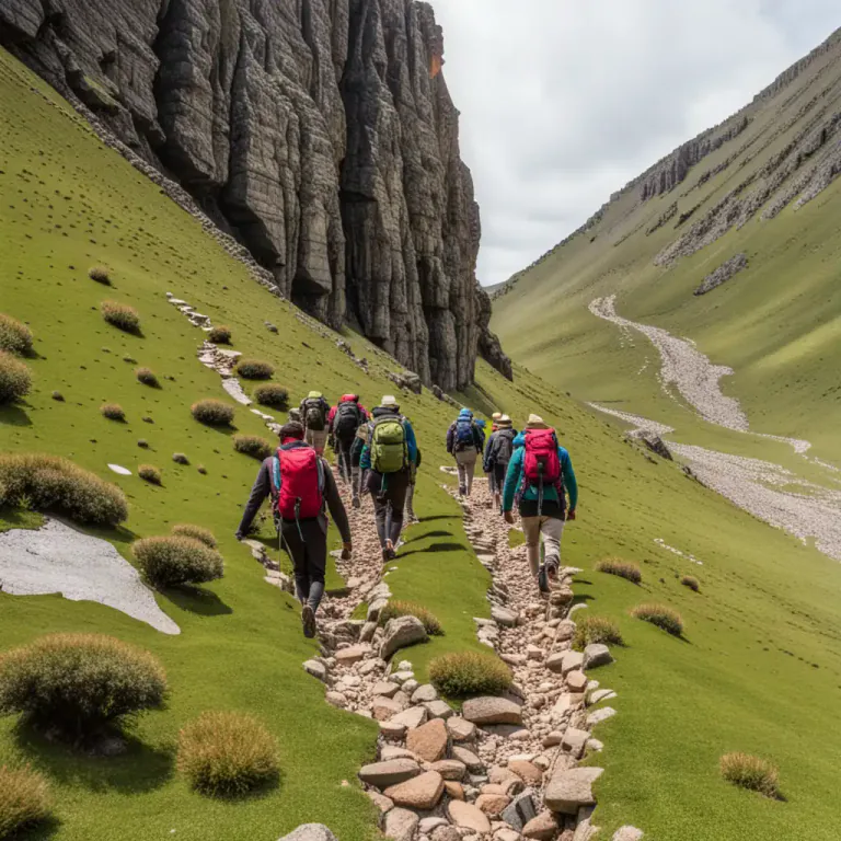 Visual representation of "gill" - A ravine or a narrow valley.