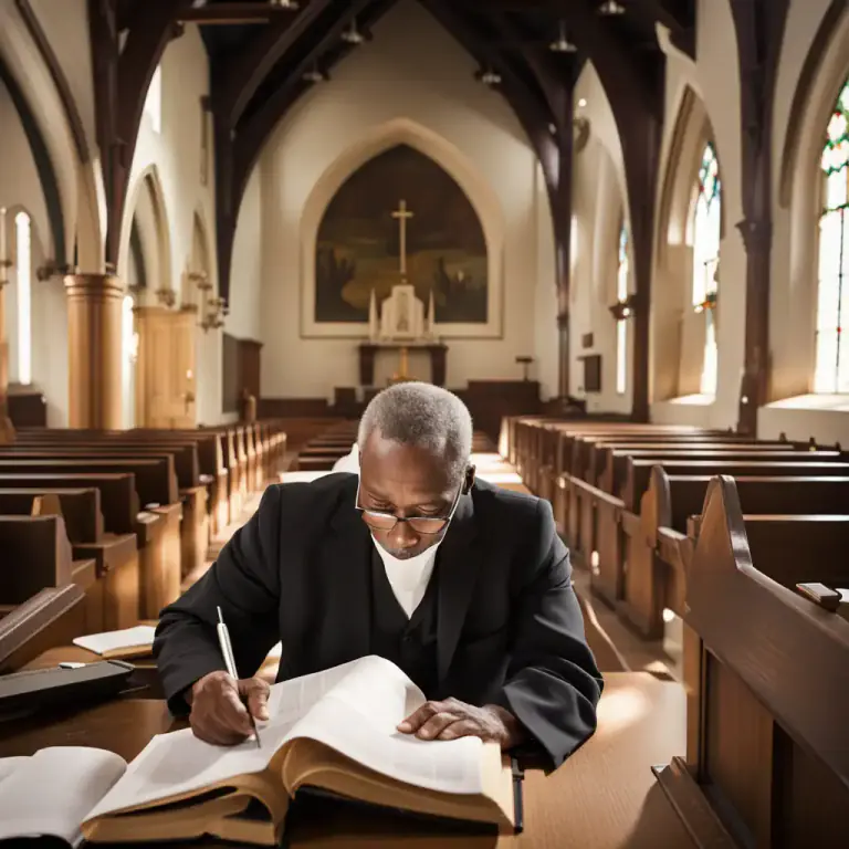 Visual representation of "warden" - In the Church of England, a layperson in charge of church affairs