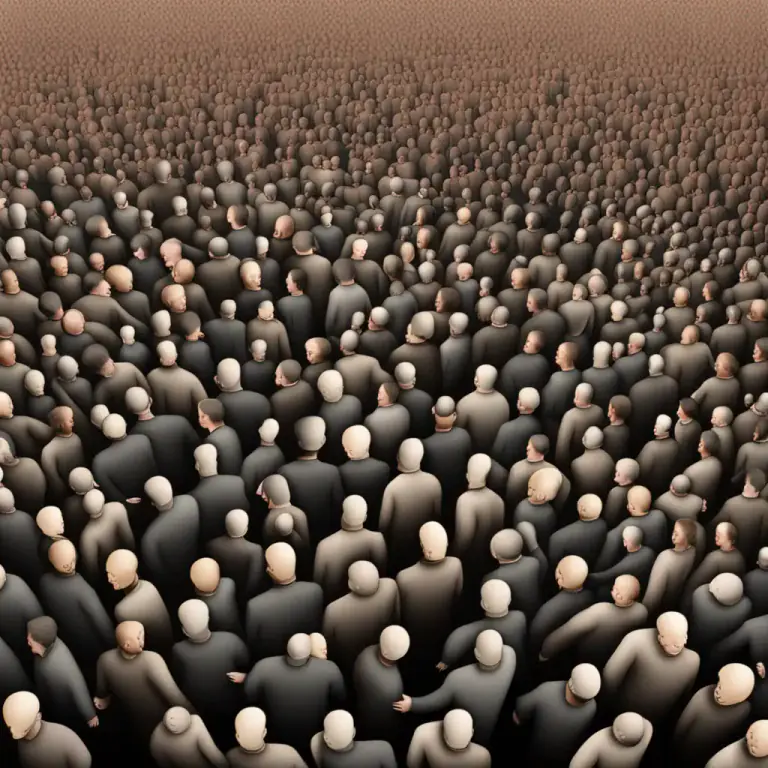 Visual representation of "faction" - A group of people who are in disagreement with the majority