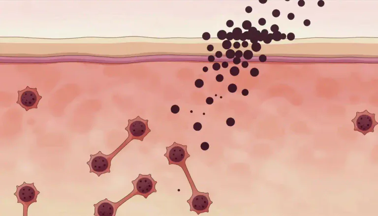 Visual representation of "melanocyte" - Melanocytes are specialized cells in the skin that produce melanin, the pigment that gives color to our skin, hair, and eyes.