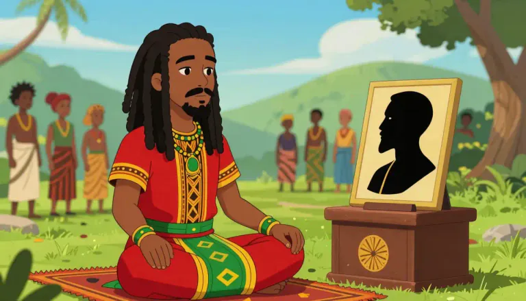 Visual representation of "rastafarian" - A member of the Rastafari religious and cultural movement originating from Jamaica, which believes in the divinity of Emperor Haile Selassie I, promoting African cultural identity and social justice.