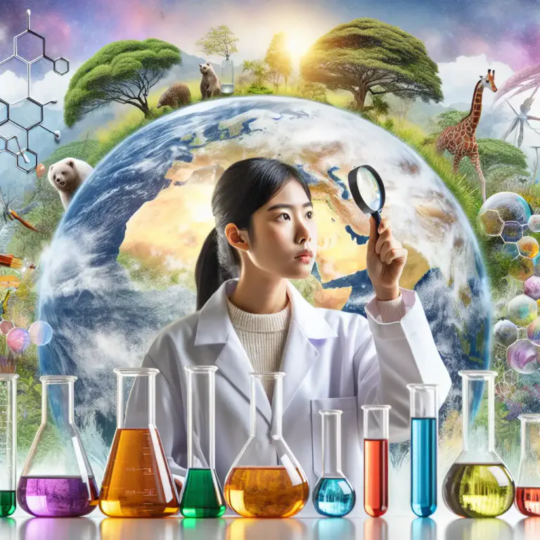 Visual representation of "science" - The process of trying to understand the world and the nature through observations and experiments.