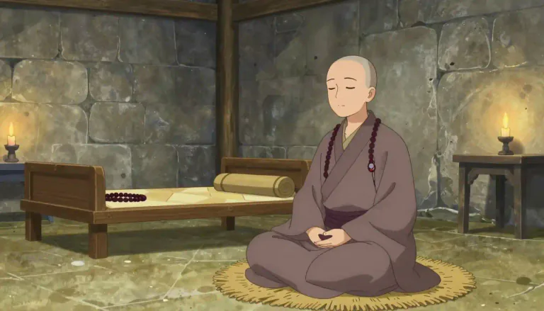 Visual representation of "monastic" - Related to monks, their life, or the places they live.