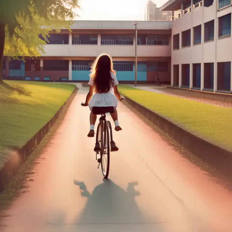 Visual representation of "cycle" - To ride a bicycle.