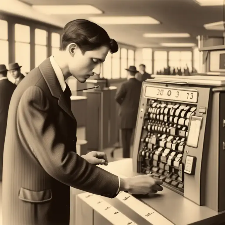 Visual representation of "punch in" - To register, especially by entering a code or time on a mechanical device or computer.