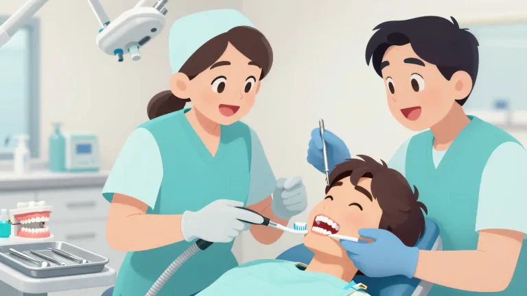 Visual representation of "hygienist" - A person who is trained to clean teeth and give advice on oral health
