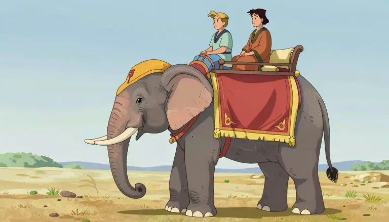 Visual representation of "howdah" - A seat or platform used on the back of an elephant or camel for passengers