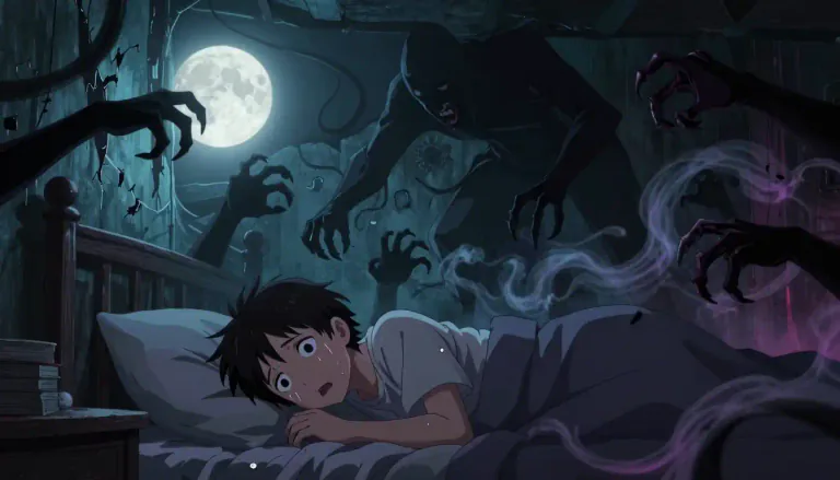 Visual representation of "nightmarish" - Extremely frightening or unpleasant.