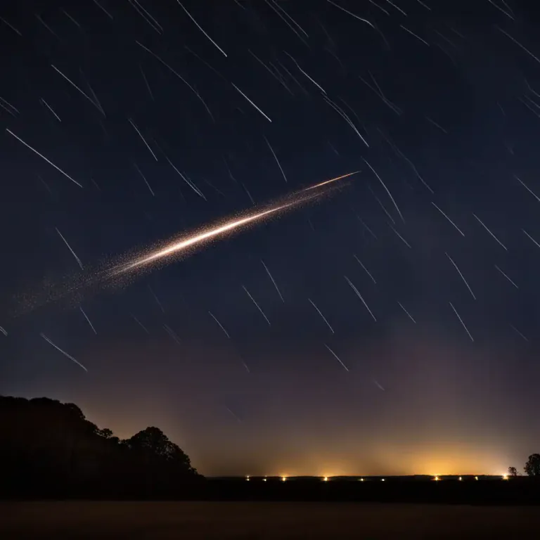 Visual representation of "meteoric" - Relating to meteors or meteorites