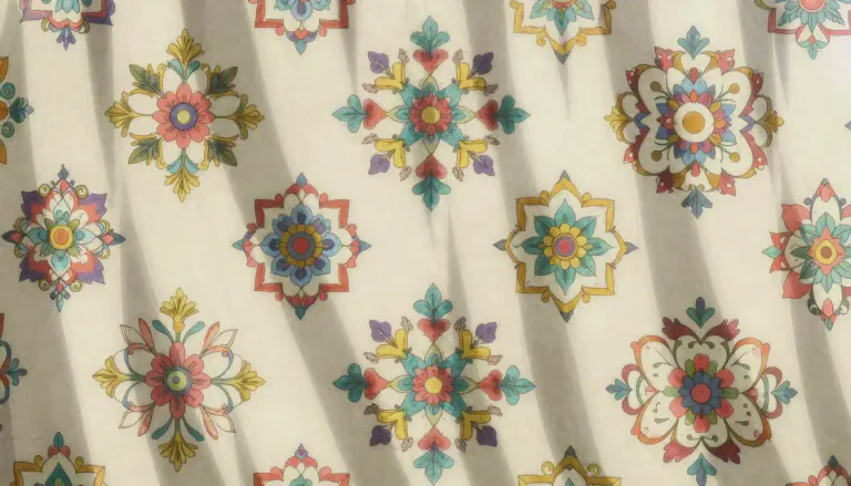 Visual representation of "patten" - A repeated decorative design or model.