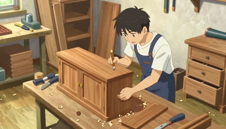 Visual representation of "cabinetmaker" - A person who makes high-quality furniture from wood.