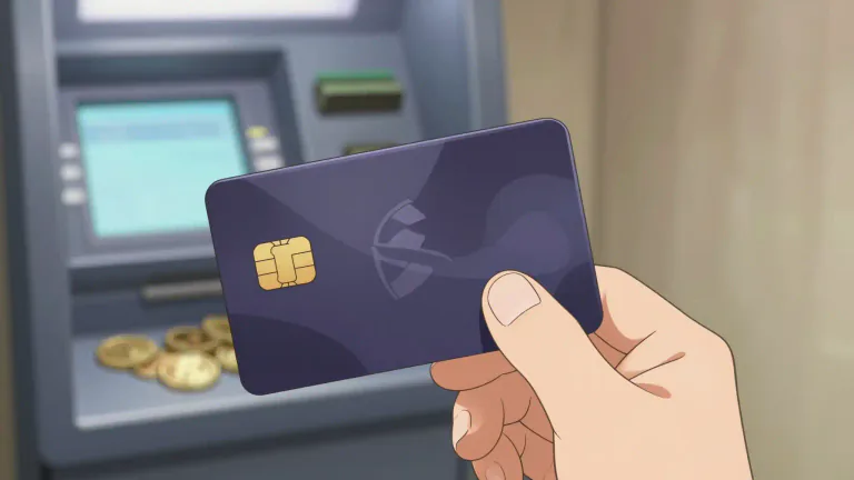 Visual representation of "bankcard" - A card issued by a bank that allows the holder to access funds in their account or borrow money.
