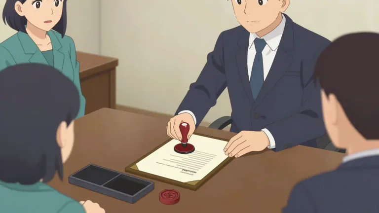 Visual representation of "notarized" - To have a document officially certified by a notary public.