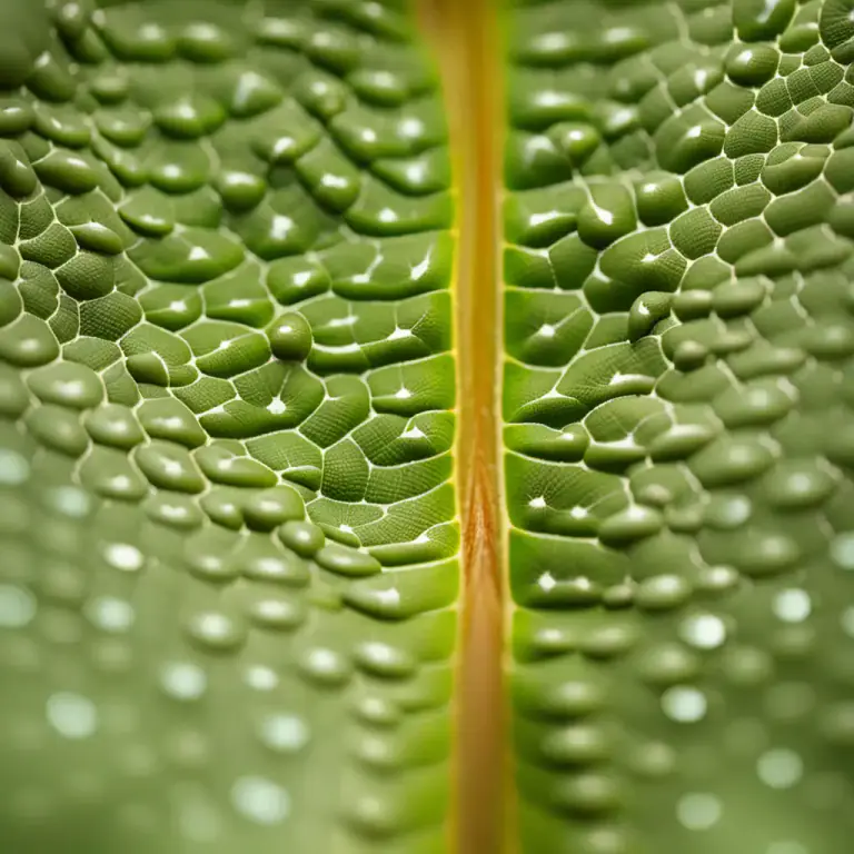 Visual representation of "epidermis" - The outer layer of a plant's surface