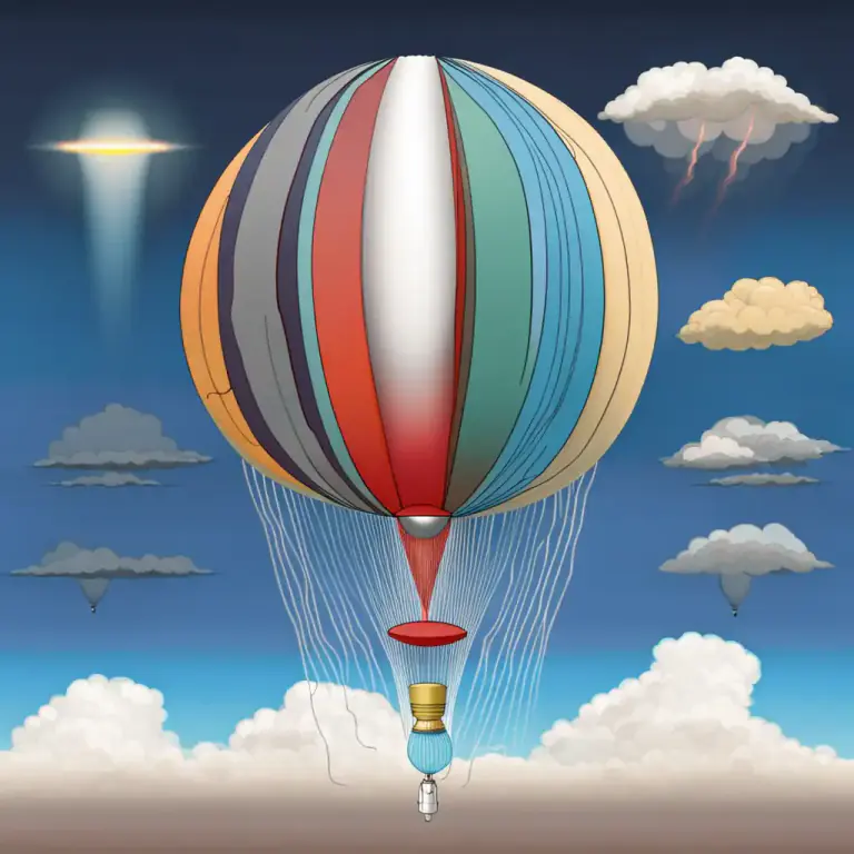 Visual representation of "in/into the stratosphere" - In the second major layer of Earth's atmosphere, above the troposphere, extending about 50 kilometers