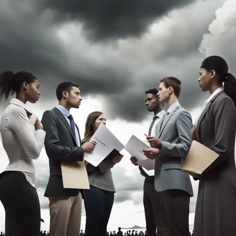 Visual representation of "cloudy" - Indicative of potential future problems or difficulties