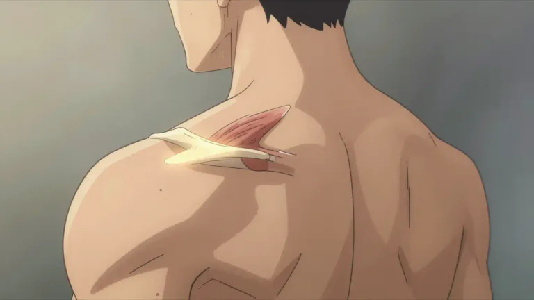 Visual representation of "subscapular" - Relating to the area beneath the scapula or shoulder blade.