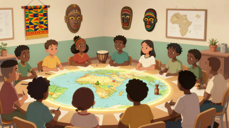Visual representation of "afrocentric" - Relating to or focused on African culture and heritage, particularly in opposition to or as a counter to Eurocentric perspectives.