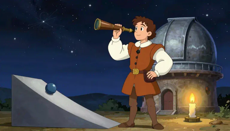 Visual representation of "galilean" - Relating to Galileo Galilei, an influential Italian astronomer and physicist in the 16th and 17th centuries.