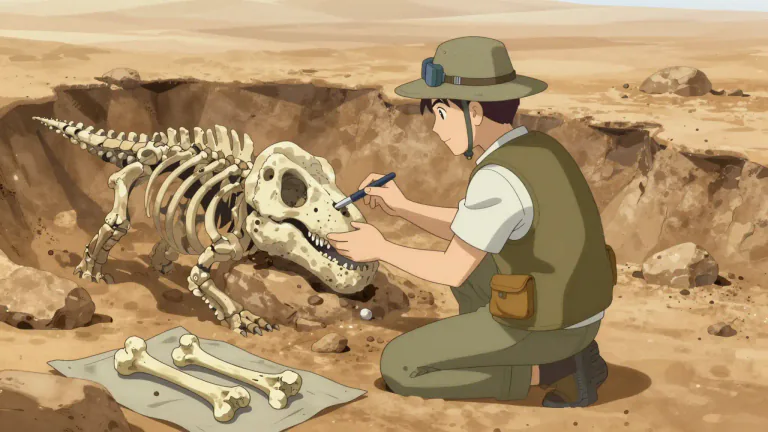 Visual representation of "paleontologist" - A scientist who studies fossils and ancient life forms.
