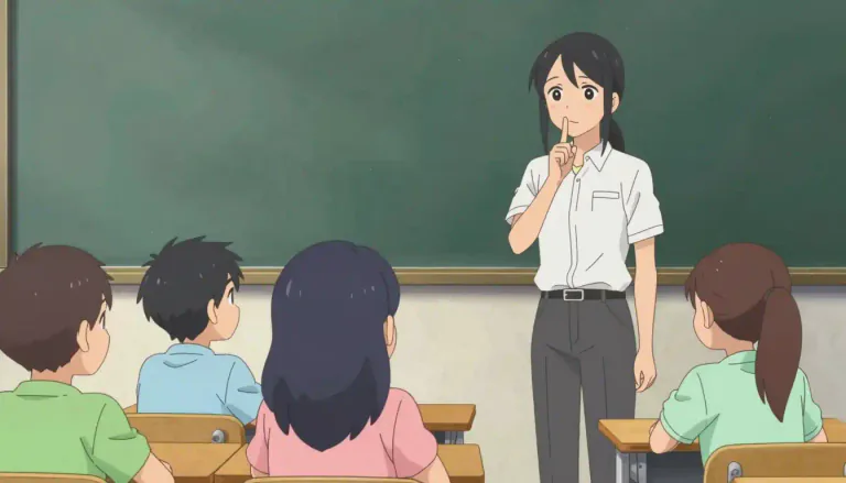 Visual representation of "shush" - An interjection used to demand silence.