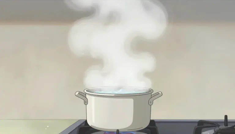 Visual representation of "vaporize" - To turn into gas or steam