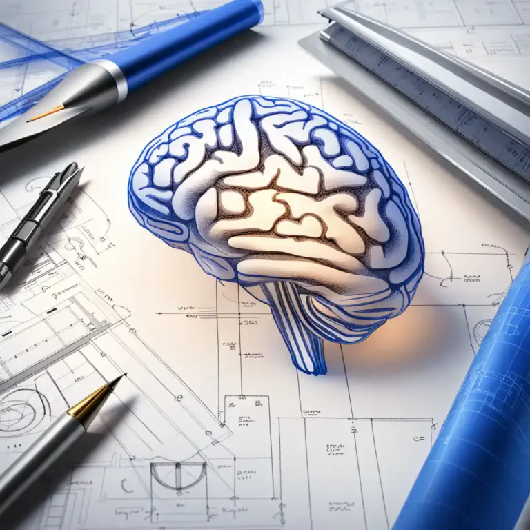 Visual representation of "conceptual" - related to the concepts or concept development in the mind