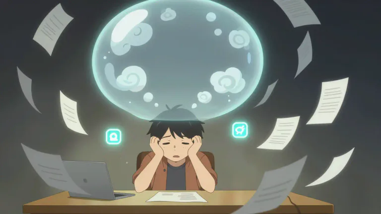 Visual representation of "headspace" - The amount of spare capacity one has in their mind to deal with or think about extra things.