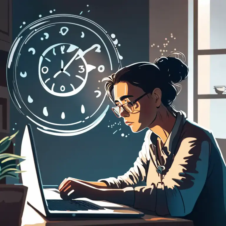 Visual representation of "a watched pot never boils" - If you focus too much on waiting for something, it seems to take a long time.