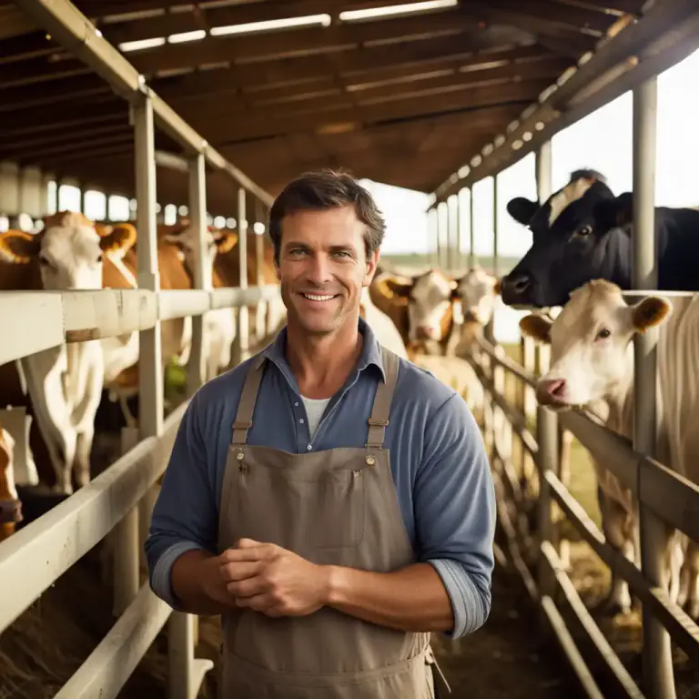 Visual representation of "dairy" - Relating to the production of food made from milk.