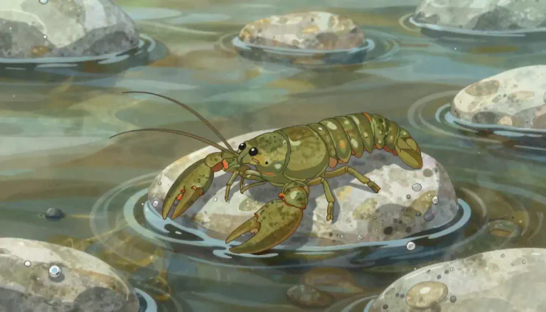 Visual representation of "crawdad" - A small freshwater crustacean resembling a lobster, commonly found in streams and rivers.