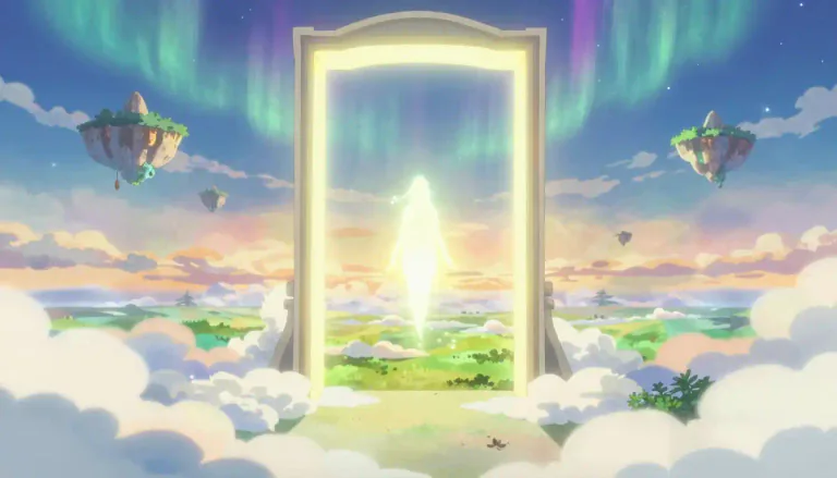 Visual representation of "afterworld" - The afterworld is a place that people believe exists after death, where souls go.