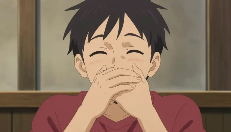 Visual representation of "chuckle" - To laugh in a soft, quiet way, often while feeling amused, pleased, or satisfied