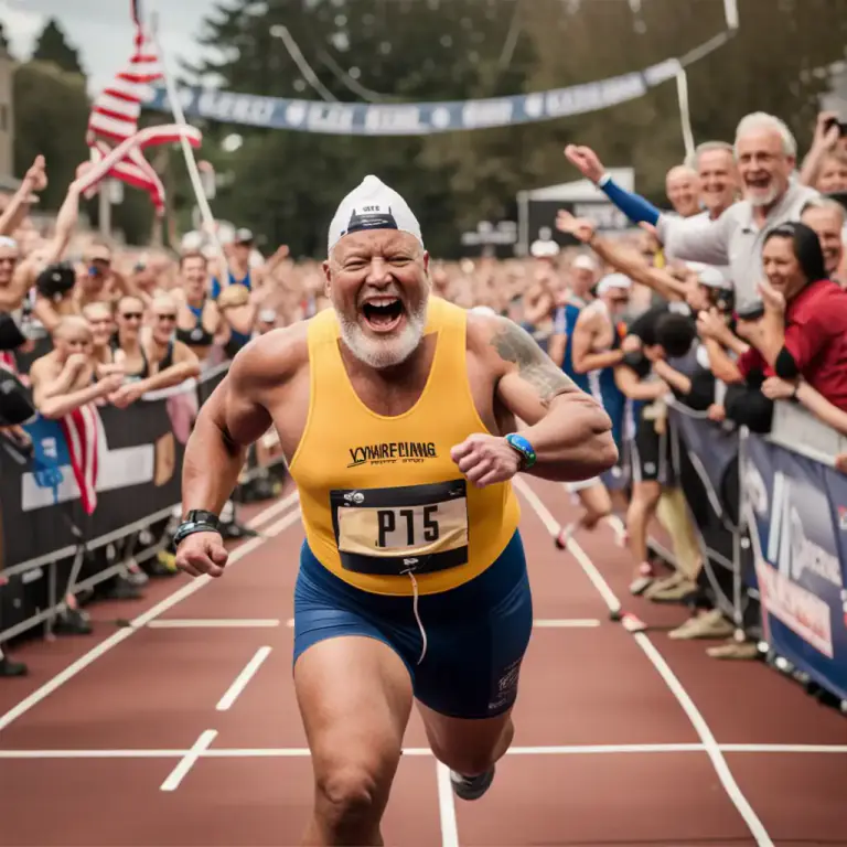 Visual representation of "come first" - To finish before others in a race or competition.